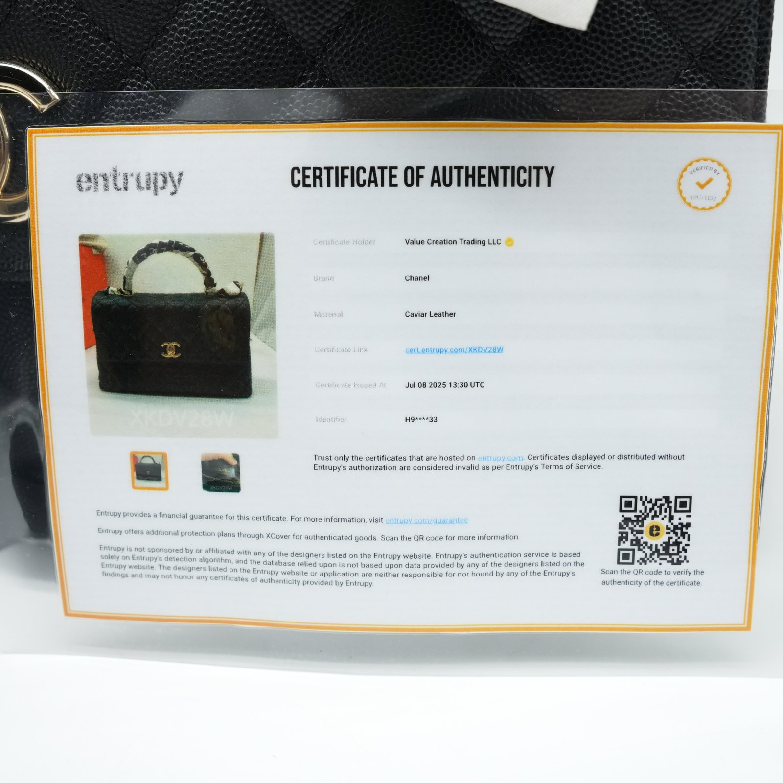 Chanel Flap Bag Top Handle Grained Caviar Noir - Image 20