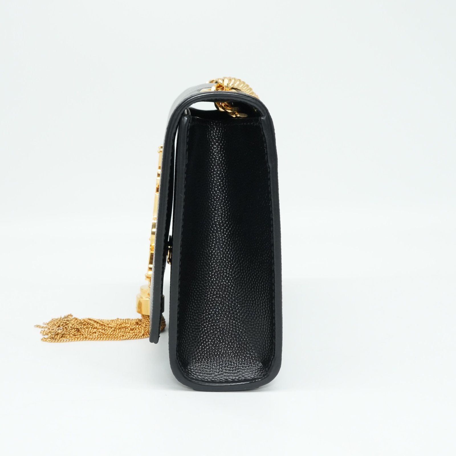 Yves Saint Laurent Black Leather Kate Small Tassel Wallet Chain Bag - Back view
