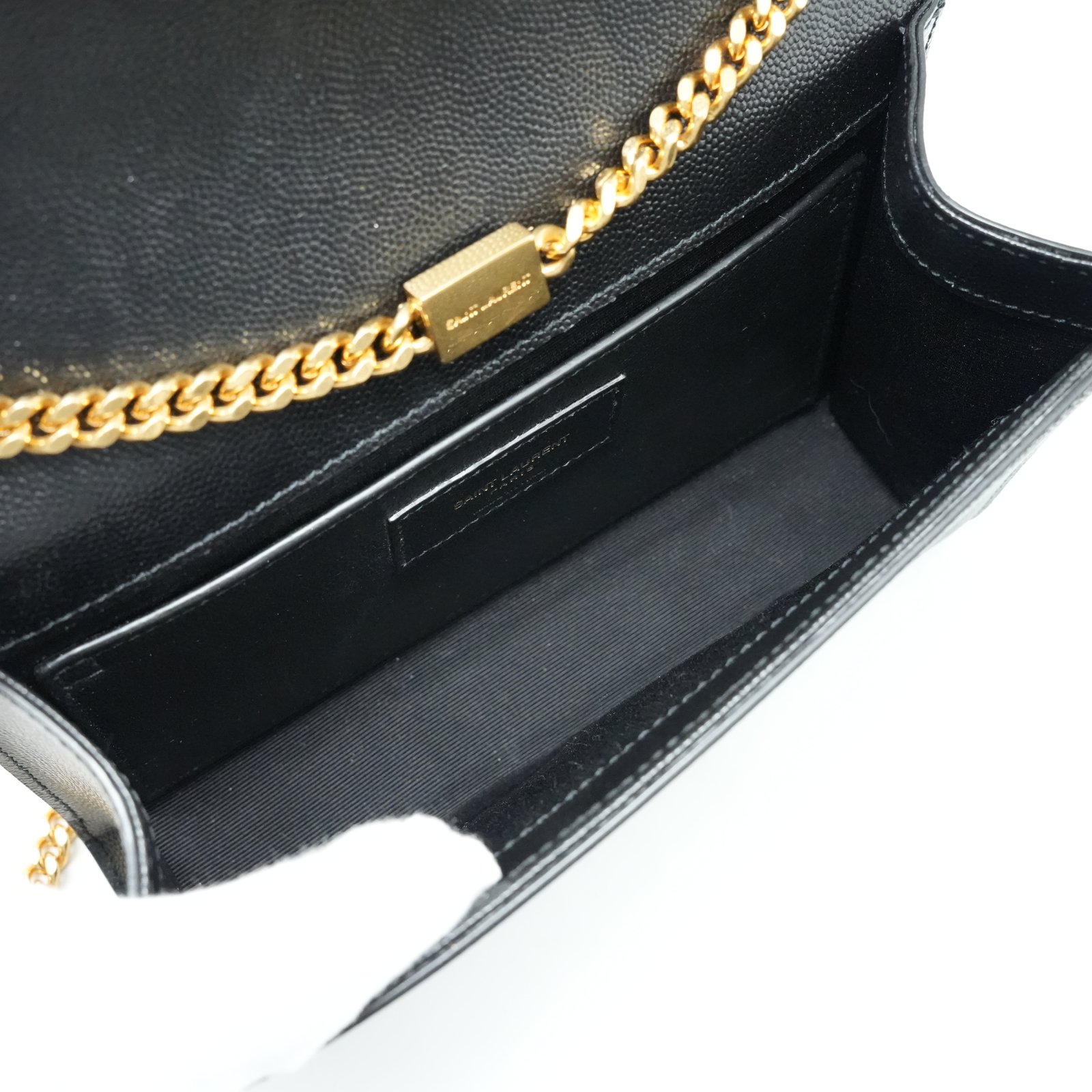 Yves Saint Laurent Black Leather Kate Small Tassel Wallet Chain Bag - Image 11