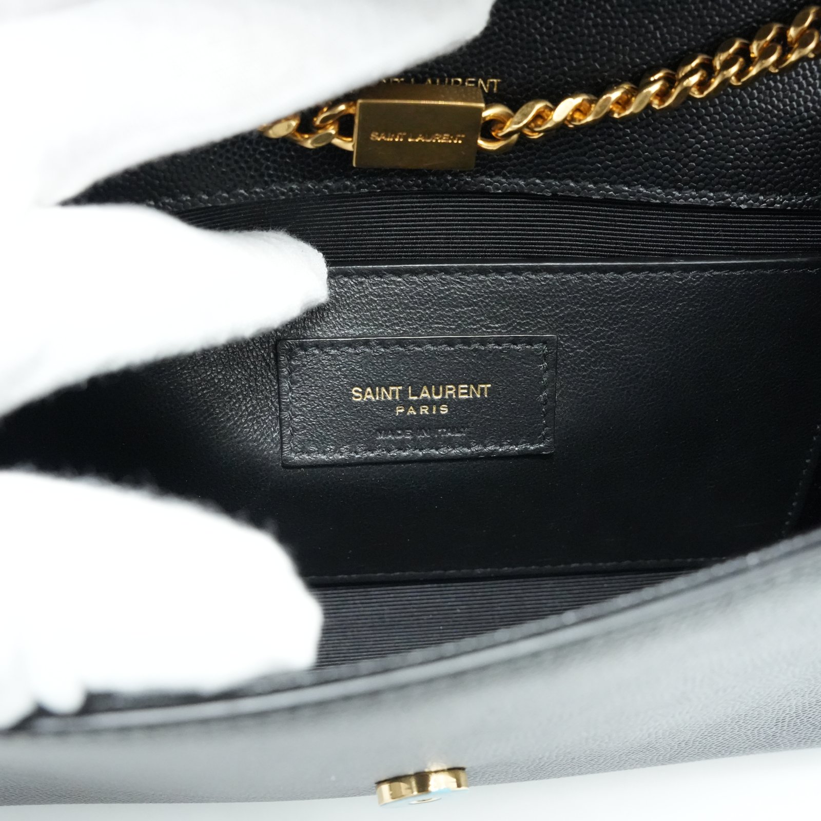 Yves Saint Laurent Black Leather Kate Small Tassel Wallet Chain Bag - Image 12