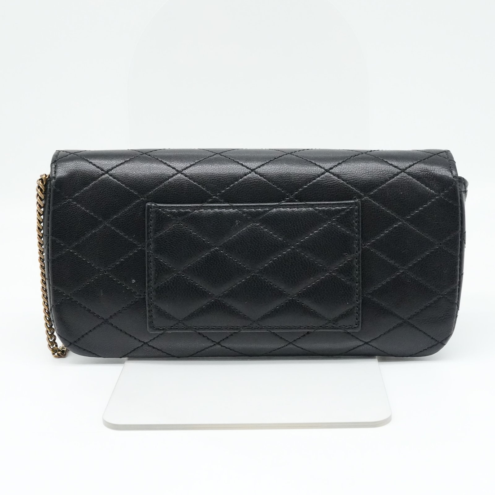 Yves Saint Laurent Gaby Phone Holder Crossbody Bag in Quilted Smooth Leather - Image 6