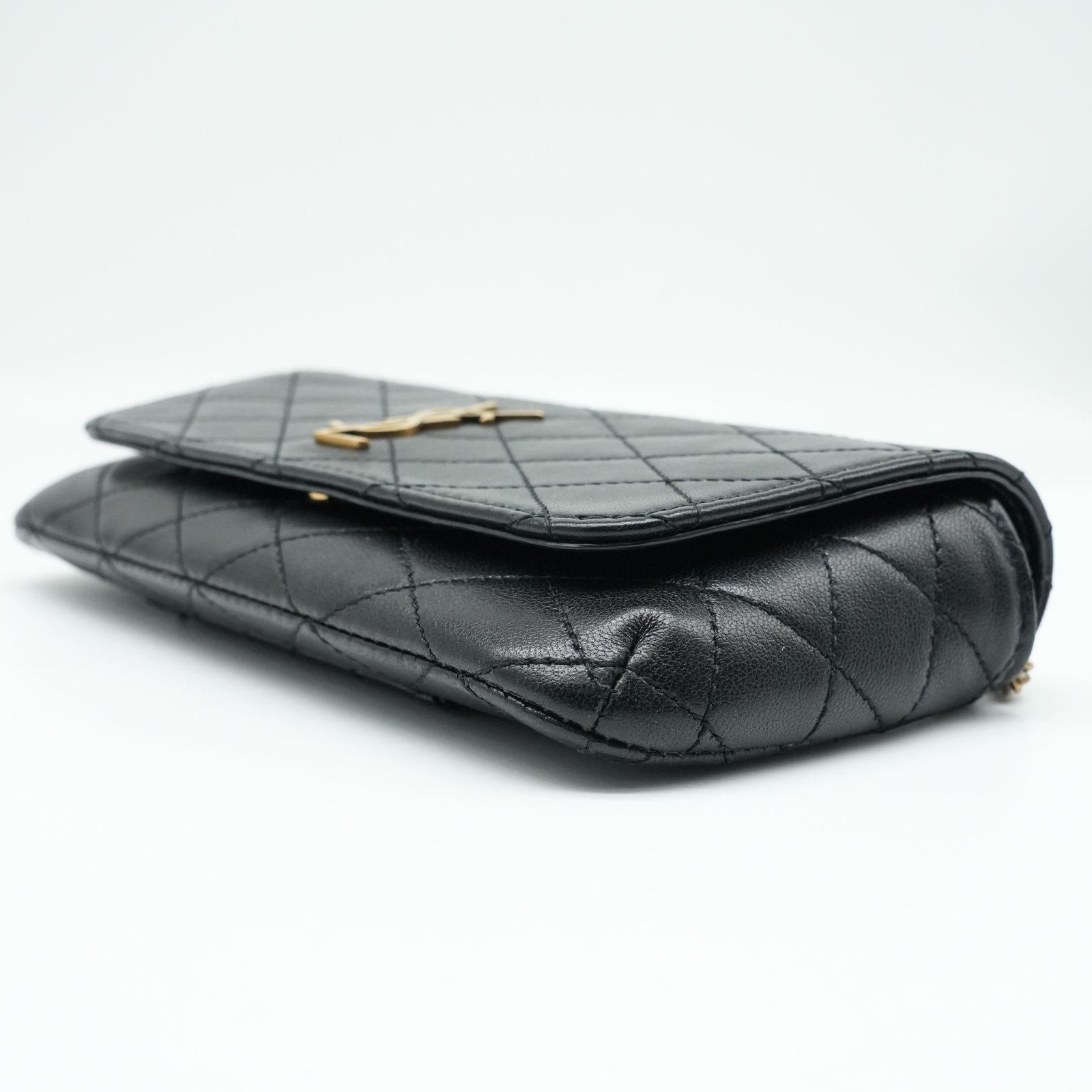 Yves Saint Laurent Gaby Phone Holder Crossbody Bag in Quilted Smooth Leather - Detail 1