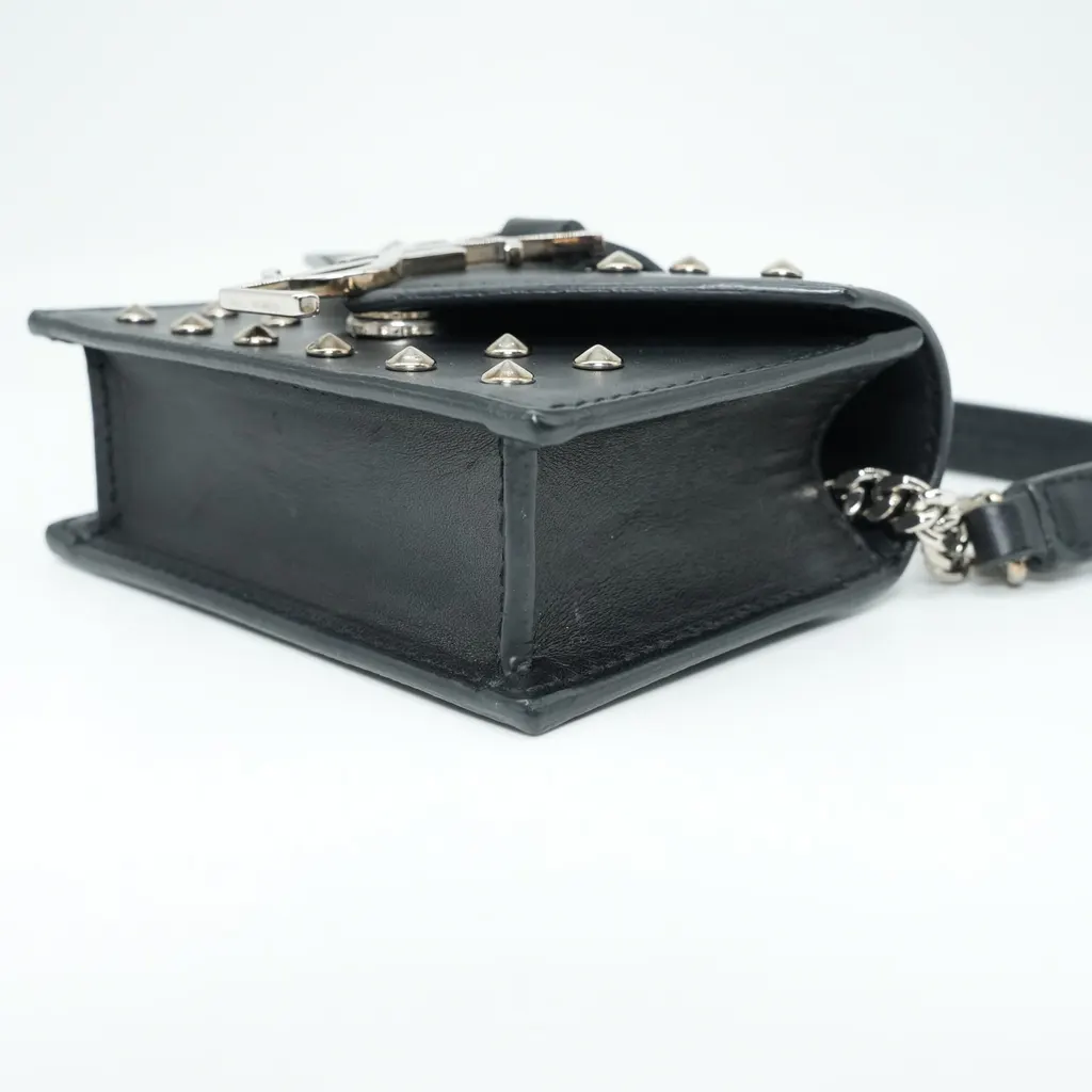 Yves Saint Laurent Calfskin Studded Mini Bag Black Good - Box View