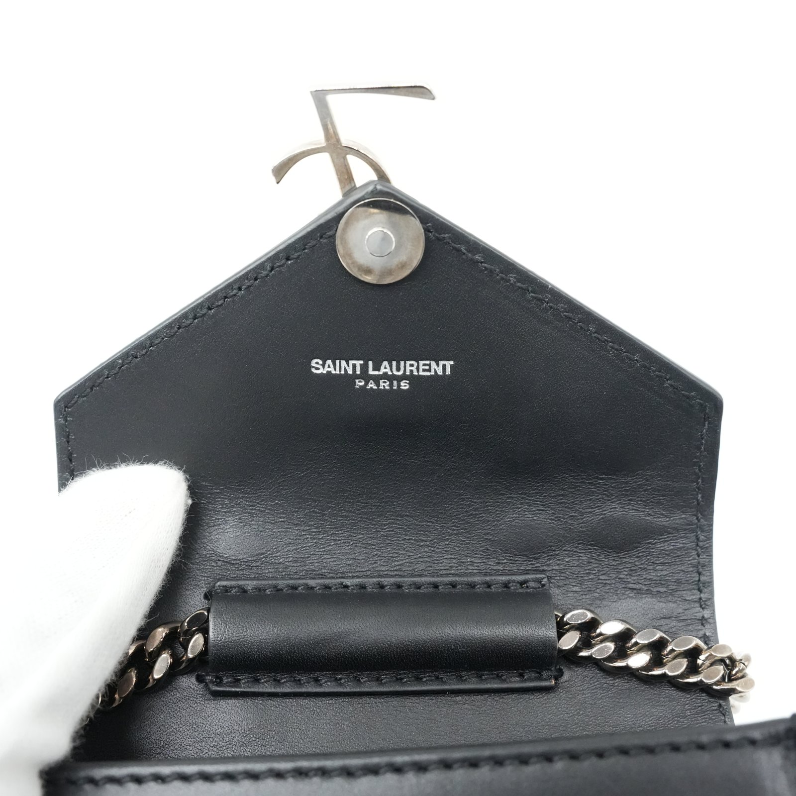 Yves Saint Laurent Calfskin Studded Mini Bag - Image 11