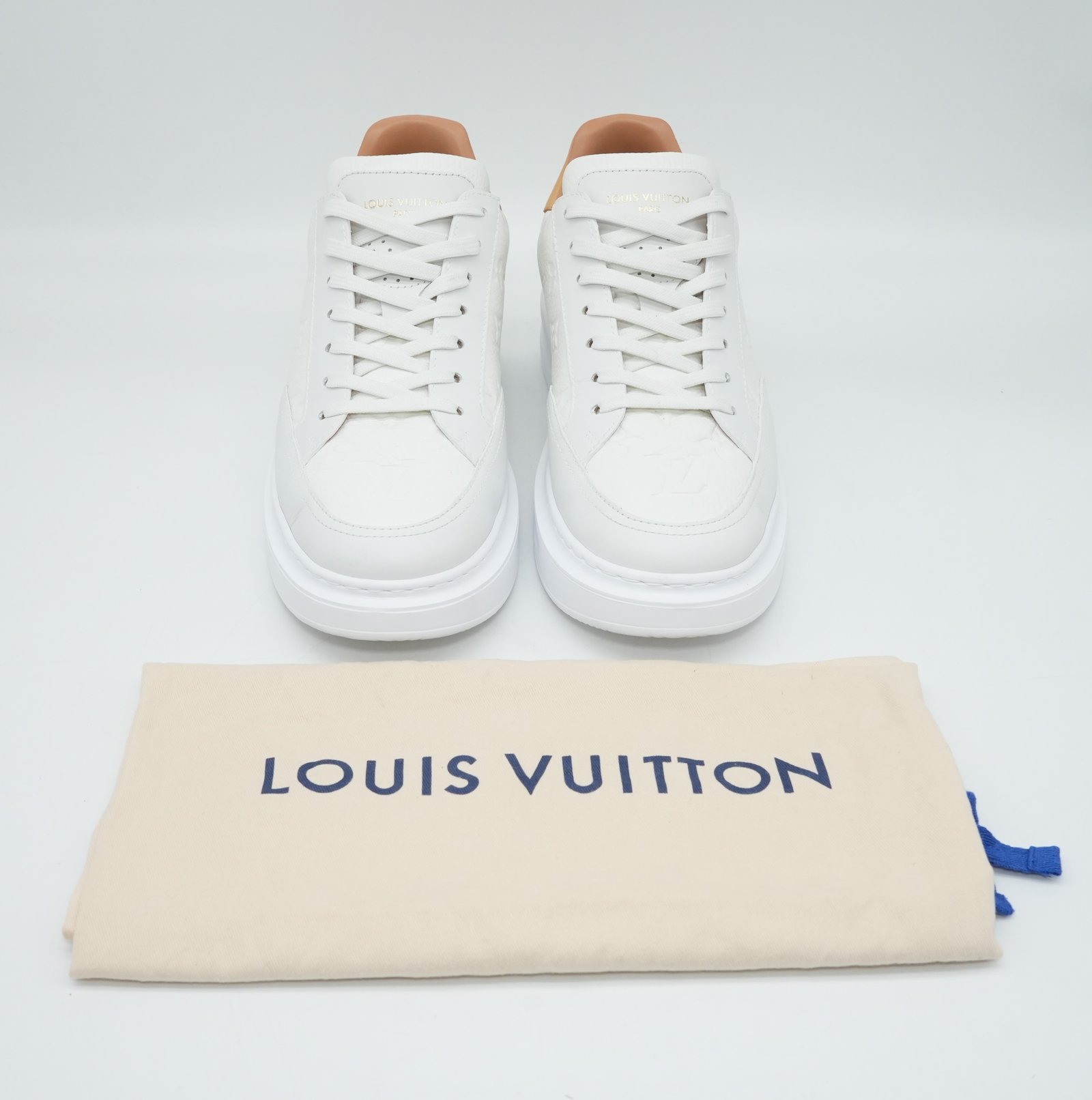 Louis Vuitton Sneakers Beverly Hills Line Monogram Shoes Mens Size 40 - Image 14
