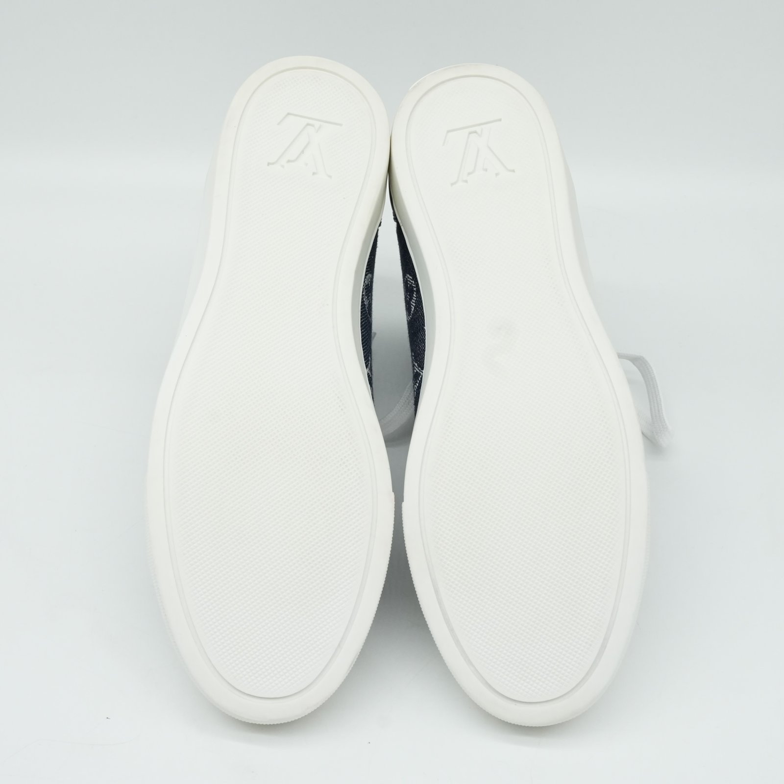 Louis Vuitton High-Top Denim Monogram Stellar Sneaker Size 36.5 - Side view