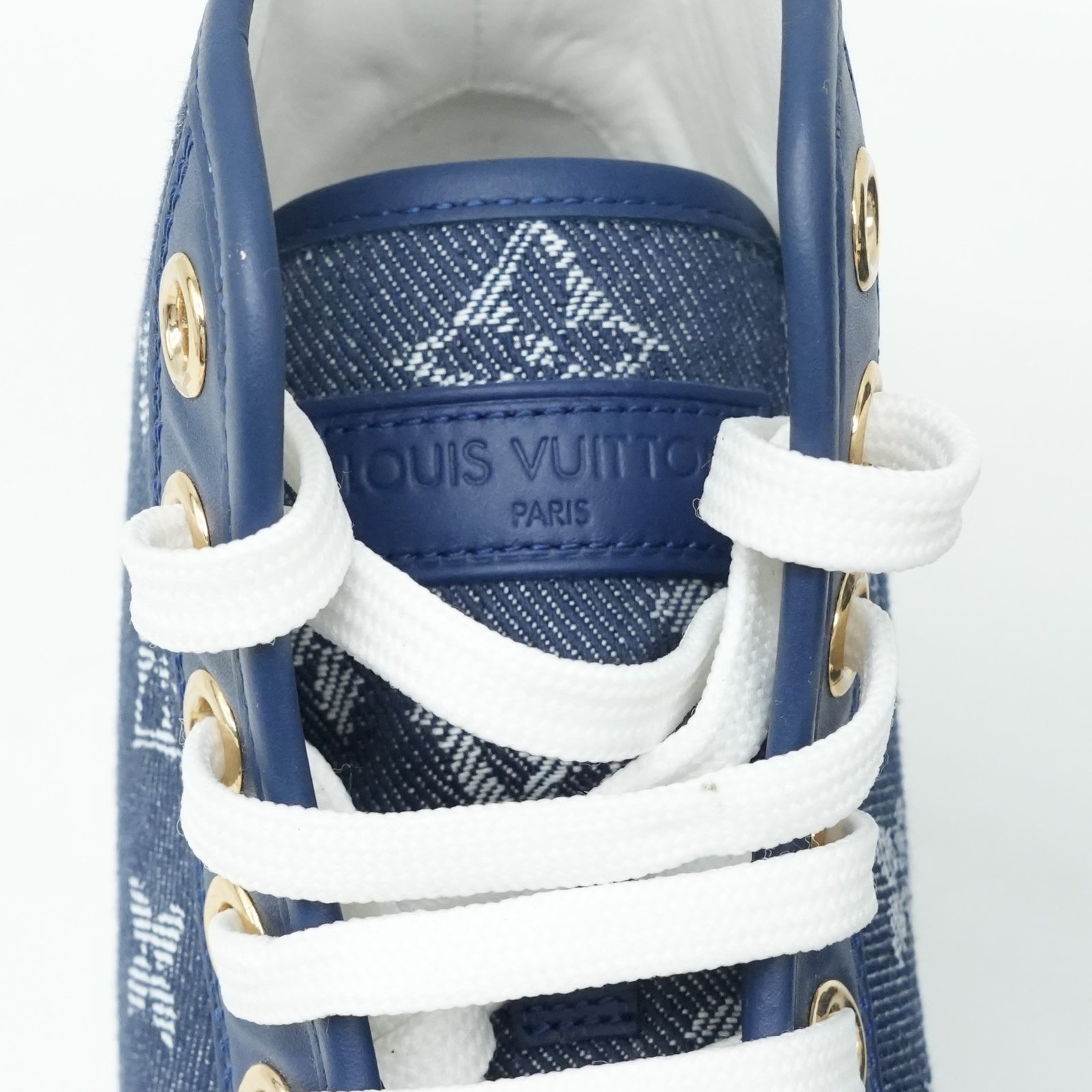 Louis Vuitton High-Top Denim Monogram Stellar Sneaker Size 36.5 - Detail 2