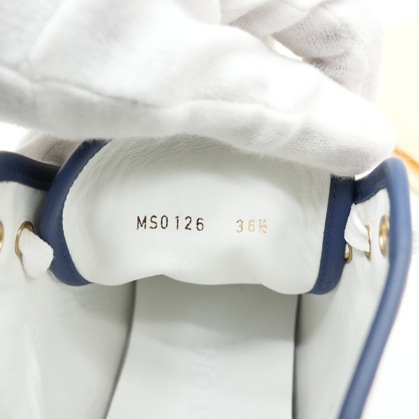 Louis Vuitton High-Top Denim Monogram Stellar Sneaker Size 36.5 - Image 11