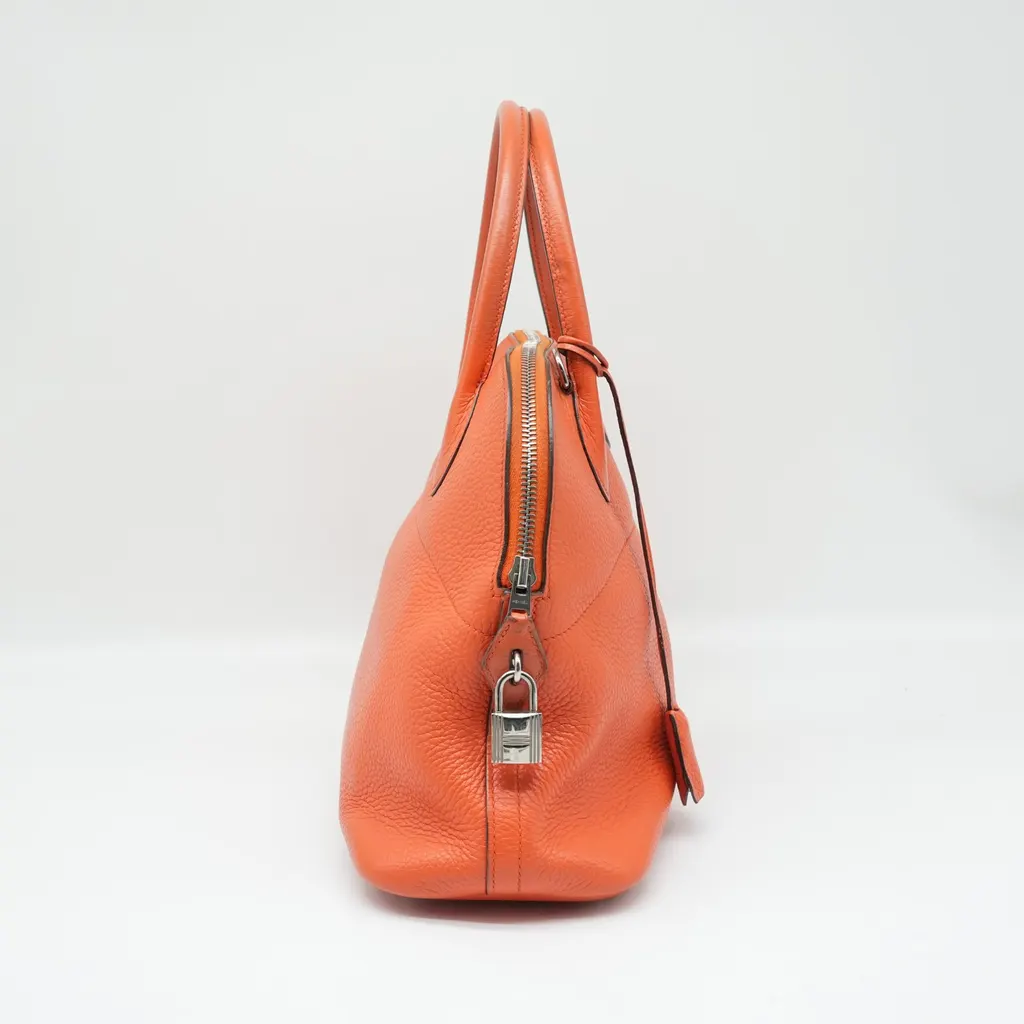 Hermès Bolide 31 Handbag In Potiron Orange Clemence Leather Orange Good - Back View