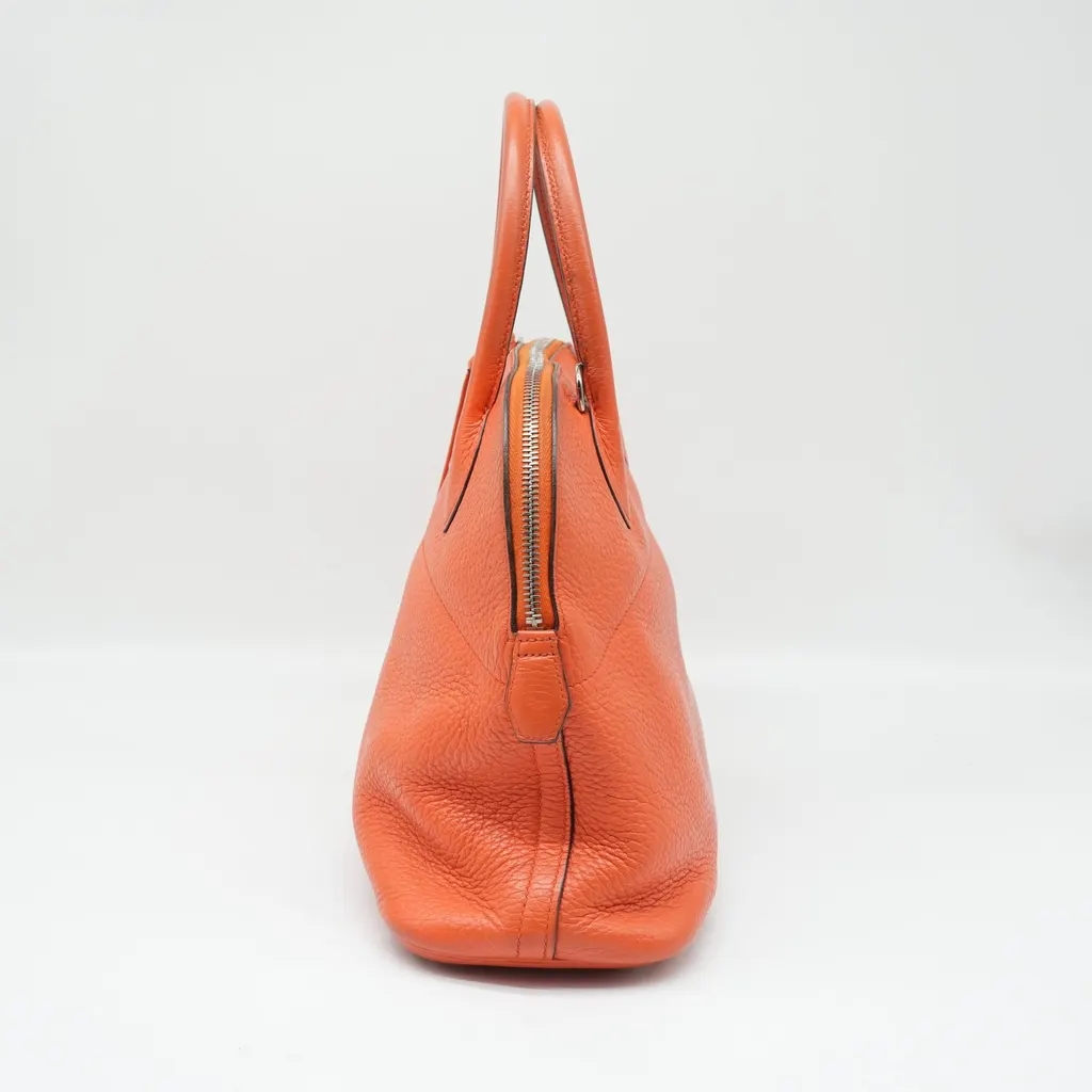 Hermès Bolide 31 Handbag In Potiron Orange Clemence Leather Orange Good - Model View