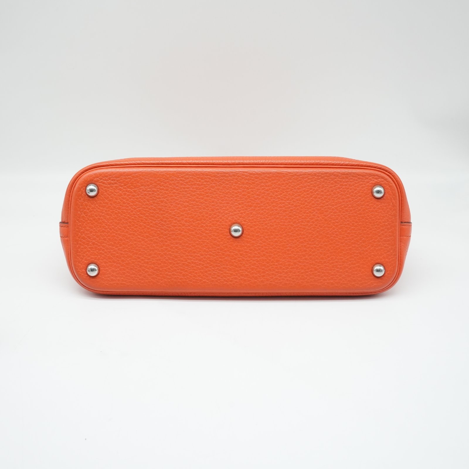 Hermès Bolide 31 Handbag In Potiron Orange Clemence Leather - Side view