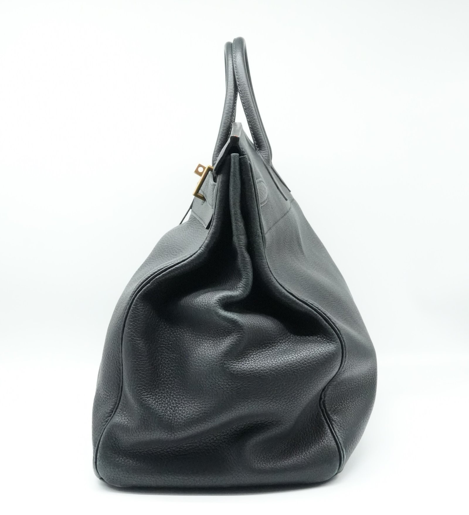 Hermès Birkin HAC 50 Black Togo Palladium Hardware 2001 - Back view