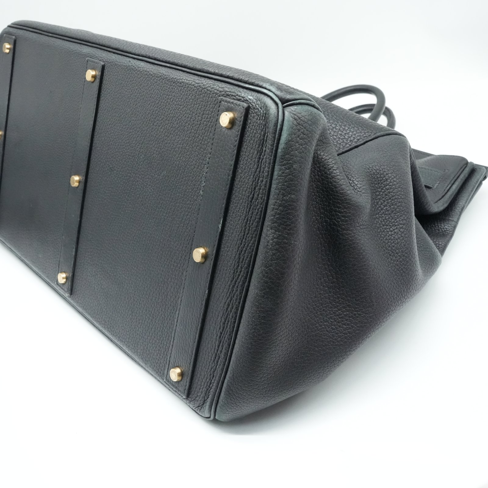 Hermès Birkin HAC 50 Black Togo Palladium Hardware 2001 - Detail 1