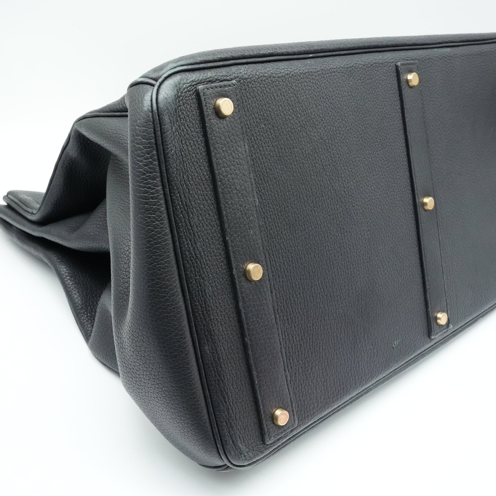 Hermès Birkin HAC 50 Black Togo Palladium Hardware 2001 - Detail 2