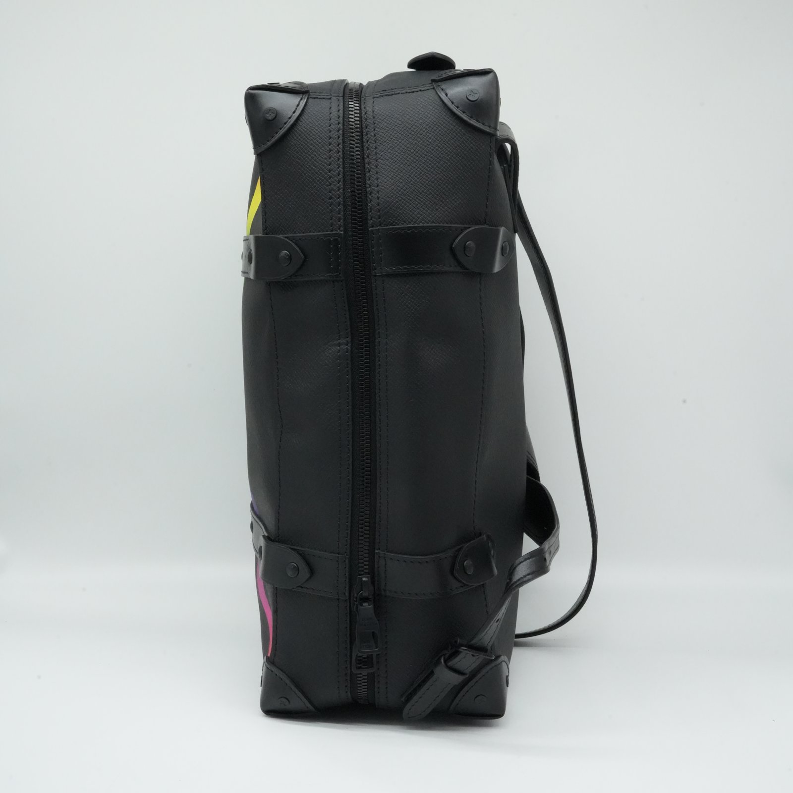 Louis Vuitton Black Leather Taiga Rainbow Backpack M30337 - Back view
