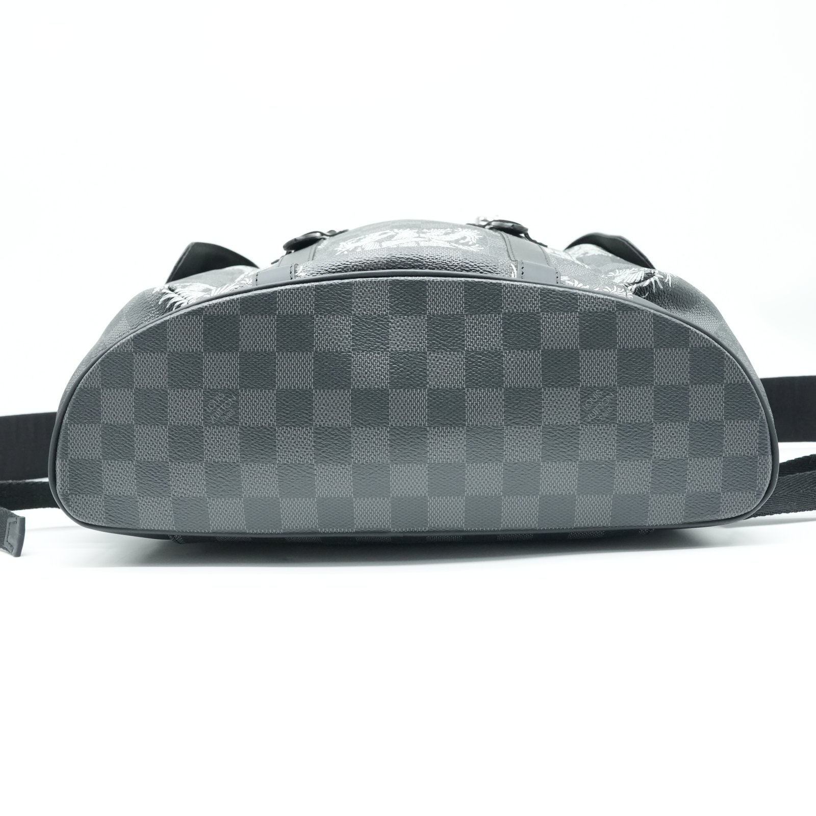 Louis Vuitton Christoper Backpack Damier Graphite Nemeth N41379 - Side view