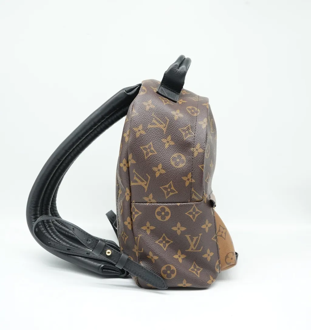 Louis Vuitton Monogram Reverse Palm Springs PM Backpack M44870 Gold Good - Inside View