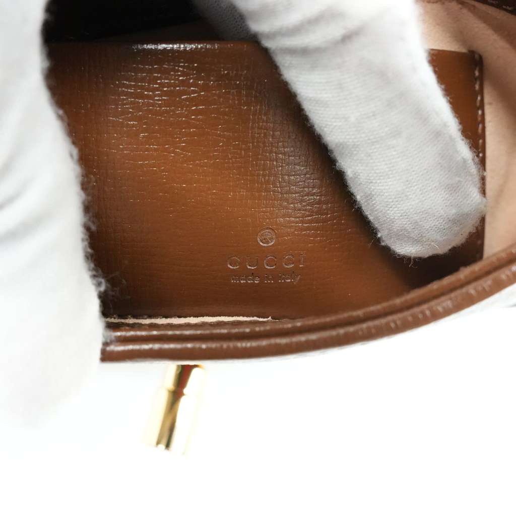 Gucci Jackie 1961 Mini Hobo Bageige Brown Canvas and Leather - Image 13