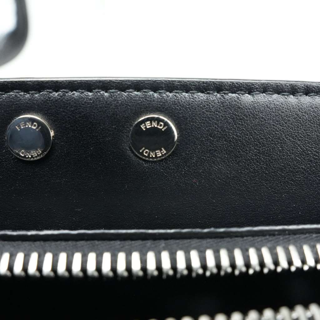 Fendi Timeless Peekaboo ISeeU Medium Black Leather Bag - Image 17