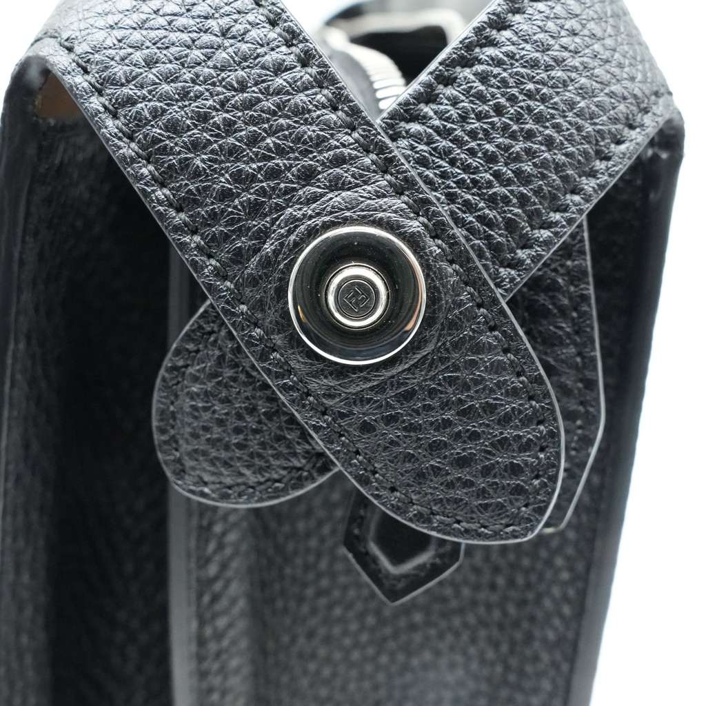 Fendi Timeless Peekaboo ISeeU Medium Black Leather Bag - Image 18