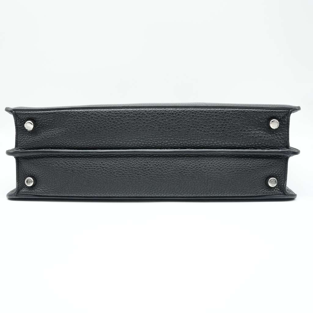 Fendi Timeless Peekaboo ISeeU Medium Black Leather Bag - Side view