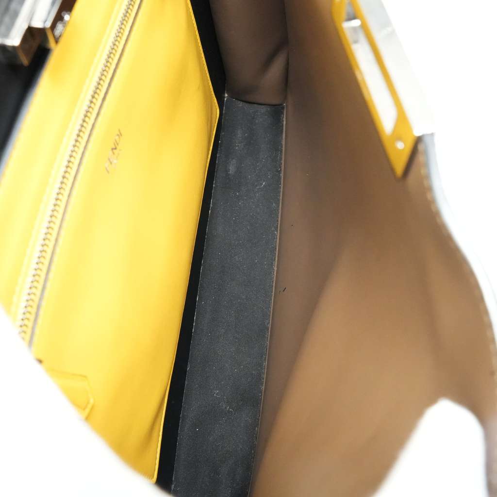 Fendi Timeless Peekaboo ISeeU Medium Black Leather Bag - Image 12