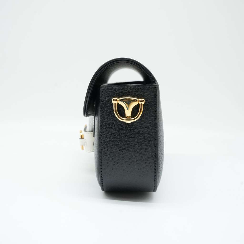 Gucci Gucci Adidas Horsebit 1955 White Mini Bag  Black - Back view