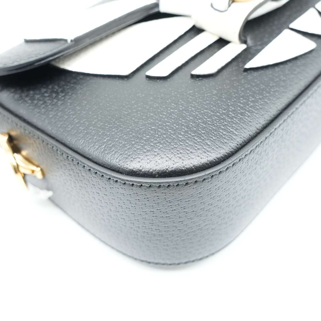 Gucci Gucci Adidas Horsebit 1955 White Mini Bag  Black - Detail 1