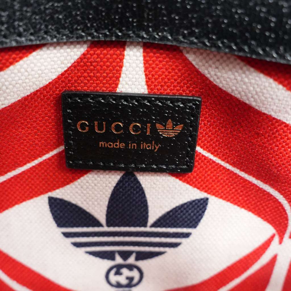 Gucci Gucci Adidas Horsebit 1955 White Mini Bag  Black - Image 12