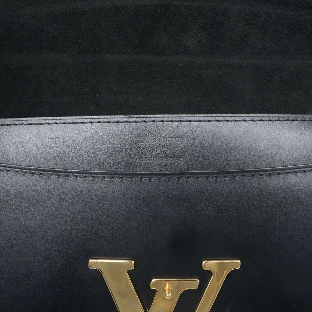 Louis Vuitton Black Leather Louise Chain Clutch - Image 15