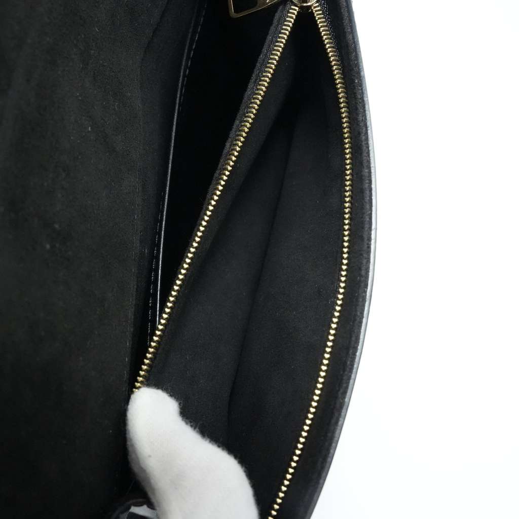 Louis Vuitton Black Leather Louise Chain Clutch - Image 18
