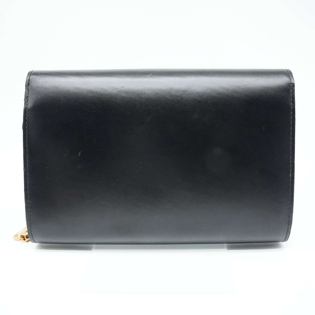 Louis Vuitton Black Leather Louise Chain Clutch - Side view
