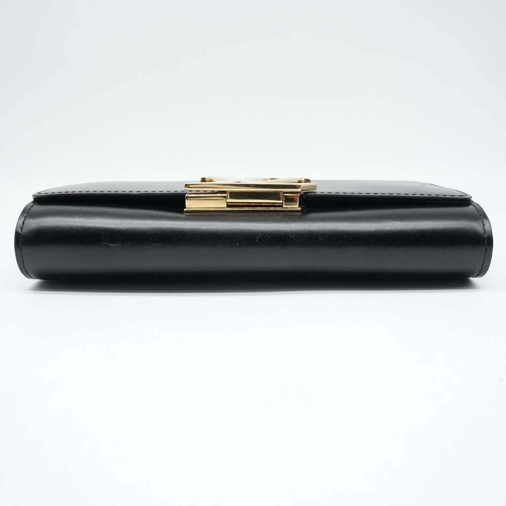 Louis Vuitton Black Leather Louise Chain Clutch - Image 10