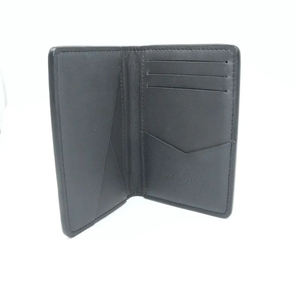 Louis Vuitton Blason Organizer de Poche Card Case Calfskin Black Pharrell Williams Limited Black Leather Good - Model View