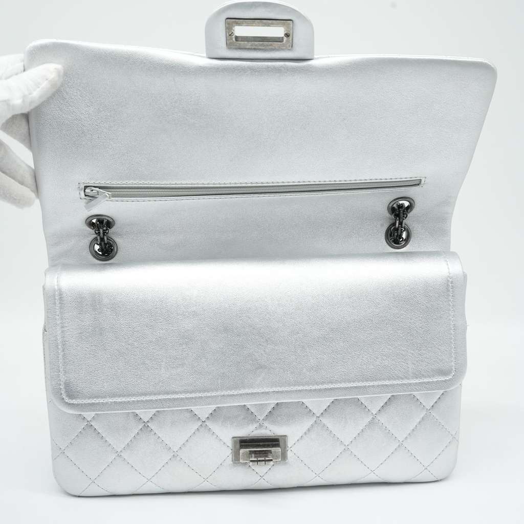 Chanel 30 2.55 Palladium HW Silver Bag 19288481 - Image 13