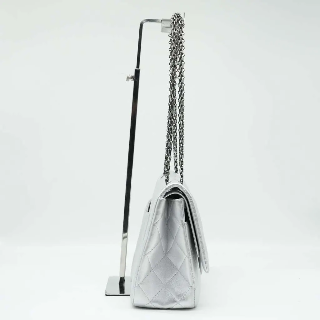 Chanel 30 2.55 Palladium HW Silver Bag 19288481 Silver Leather Good - Inside View