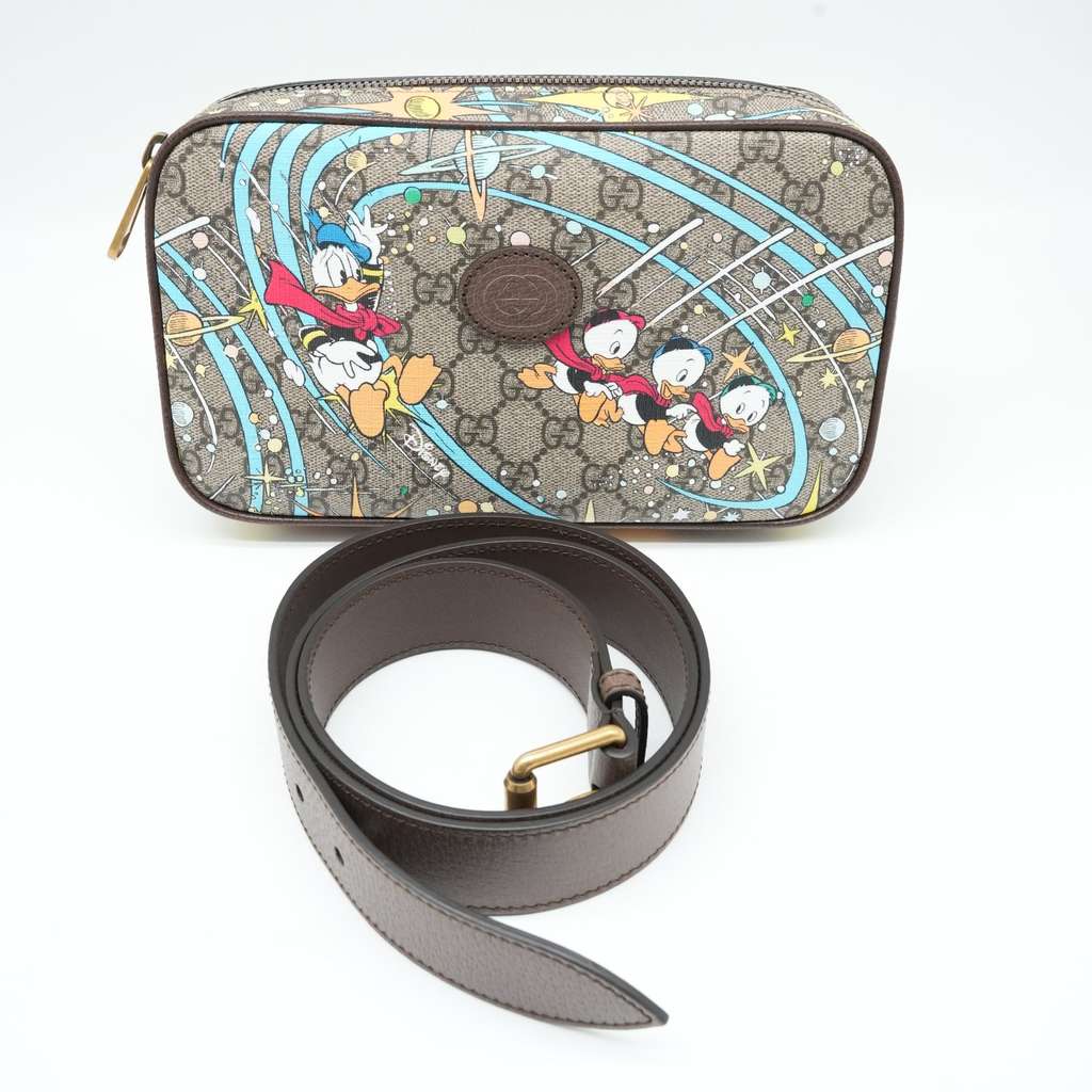 Gucci Gucci x Donald Duck Disney GG Supreme Belt Bag Beige/Brown PVC - Image 18