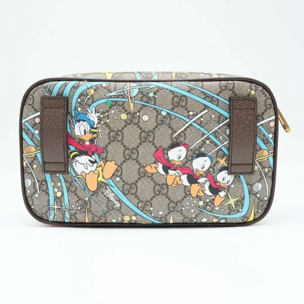Gucci Gucci x Donald Duck Disney GG Supreme Belt Bag Beige/Brown PVC MultiColor Good - Back View