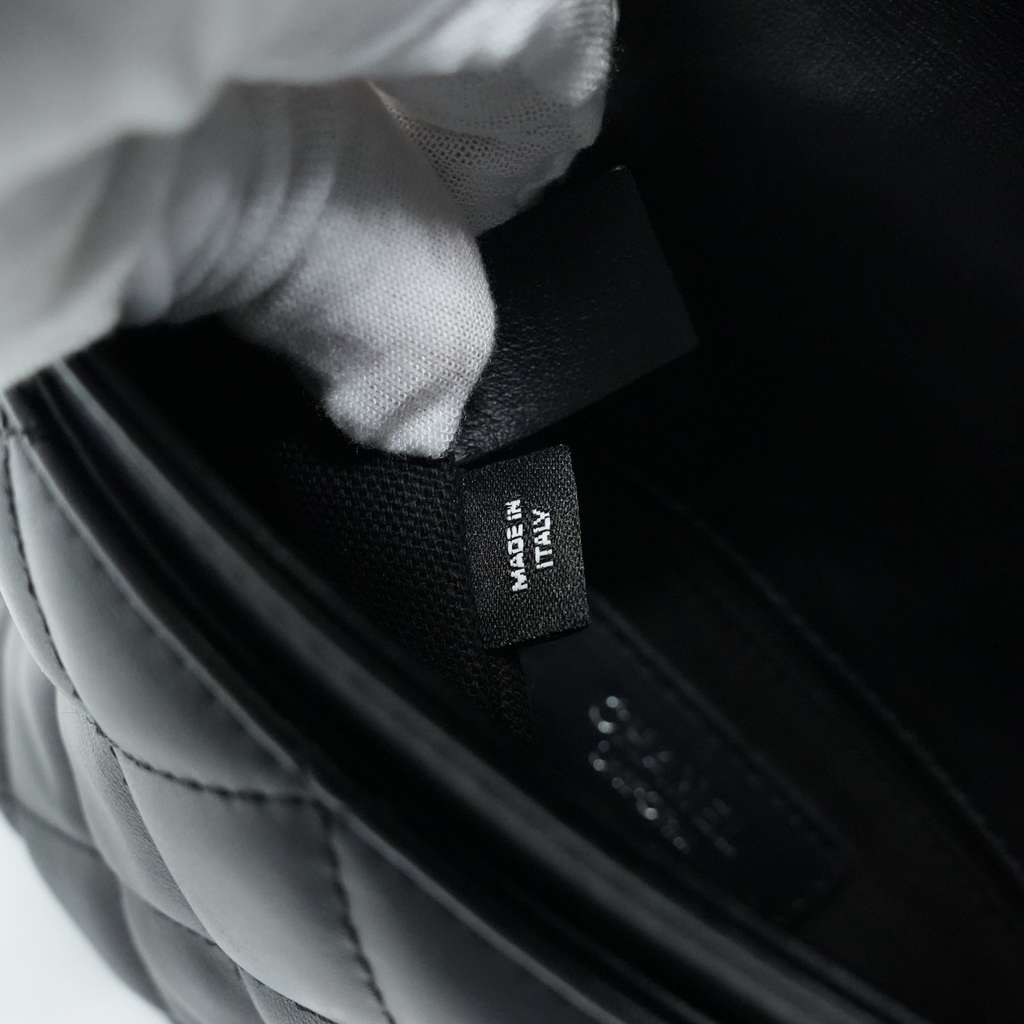 Chanel CC Uniform Flap Belt Bag Calfskin Quilted Black - Image 19