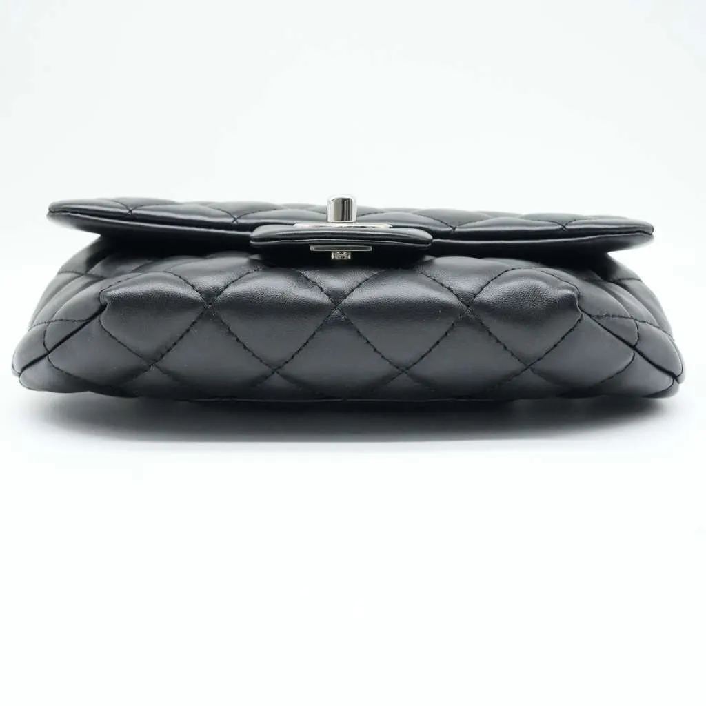 Chanel CC Uniform Flap Belt Bag Calfskin Quilted Black Black Leather Good - Box View