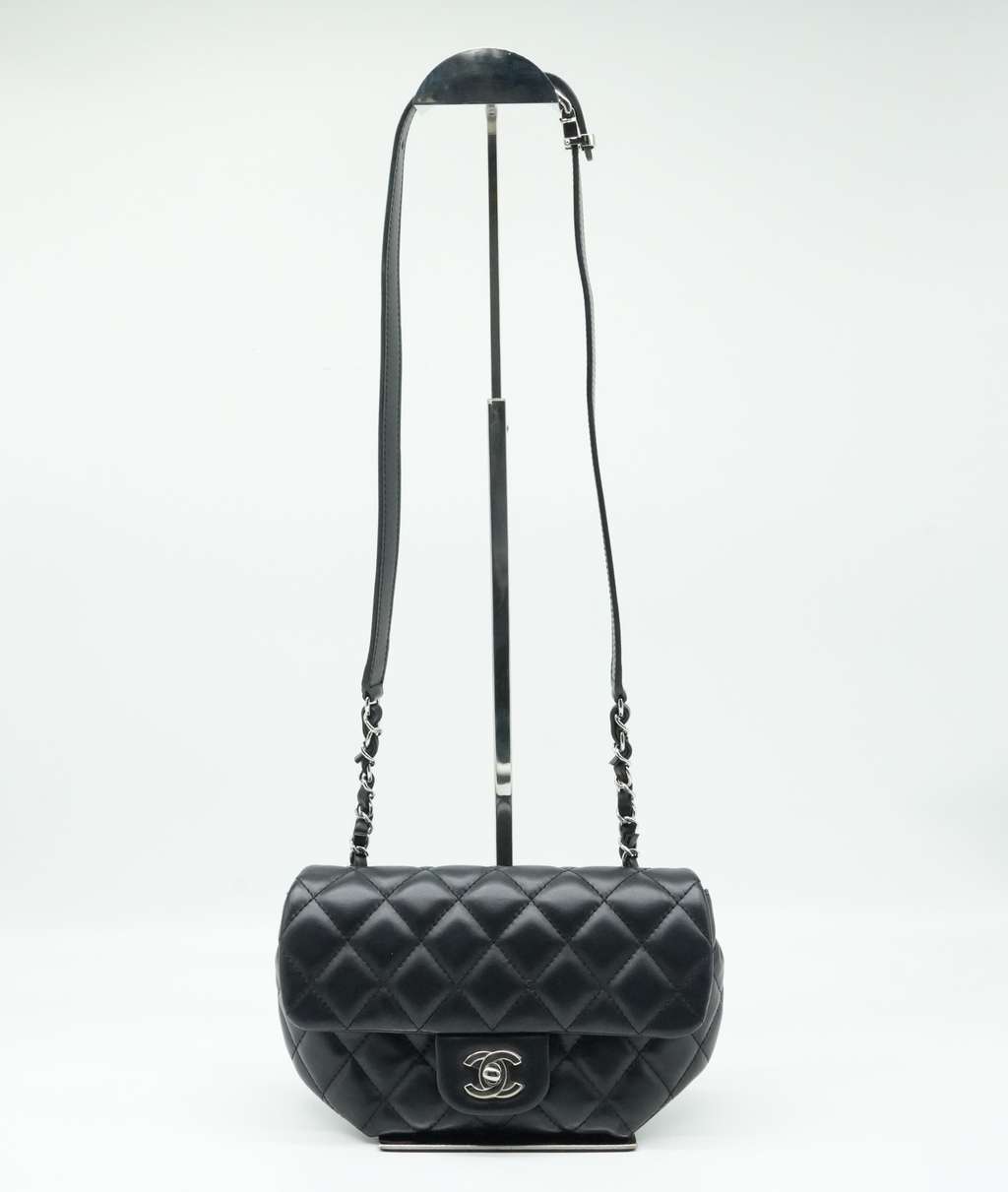 Chanel CC Uniform Flap Belt Bag Calfskin Quilted Black - Image 10