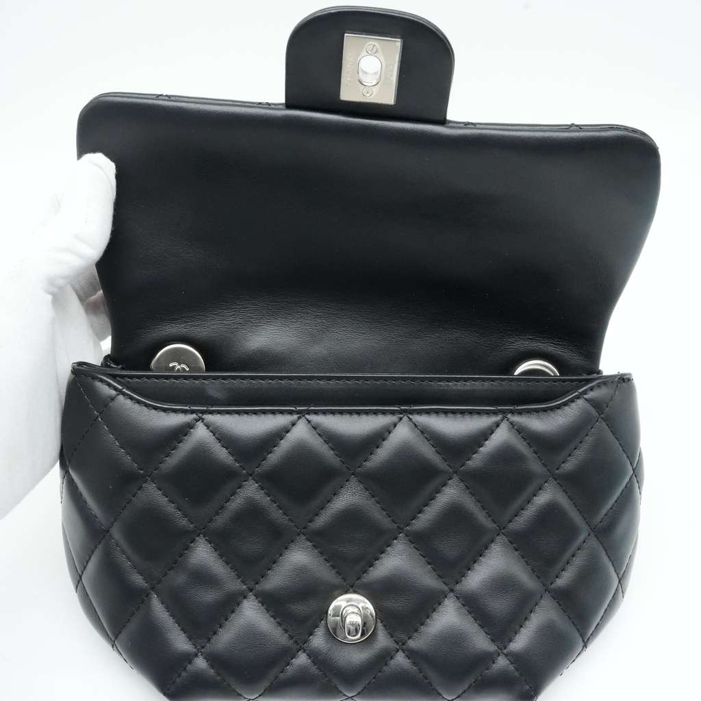 Chanel CC Uniform Flap Belt Bag Calfskin Quilted Black - Image 12