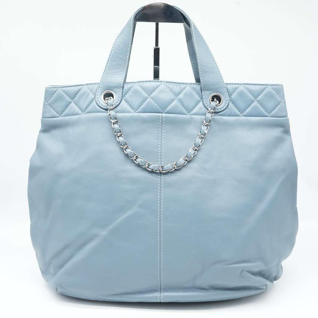 Chanel Light Blue Quilted Leather Trianon Tote 17501134 - 4