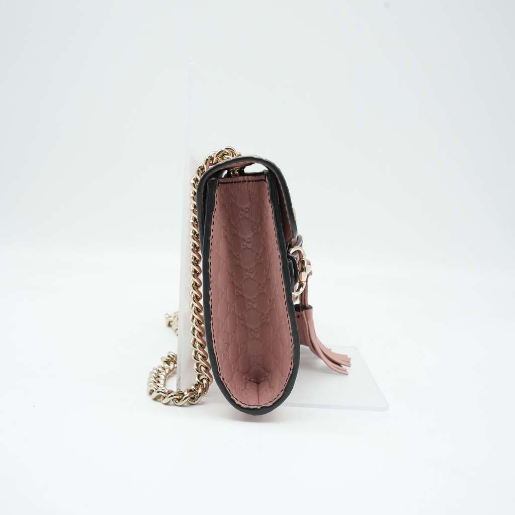 Gucci Emily Guccissima Mini Pink Bag - Back view