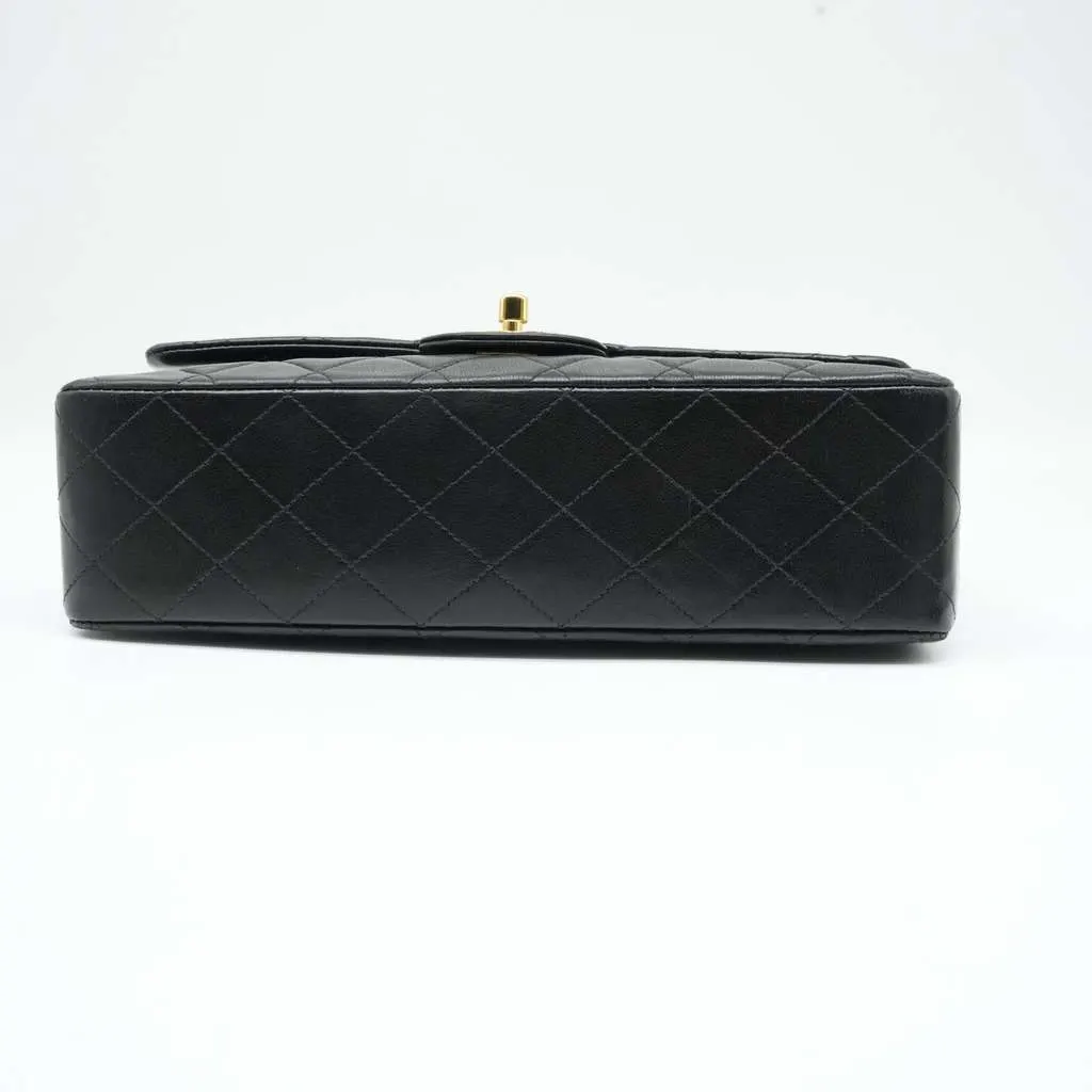 Chanel Classic Double Flap Medium 25 in Black Lambskin Leather and Gold Hardware Black Leather Good - Box View