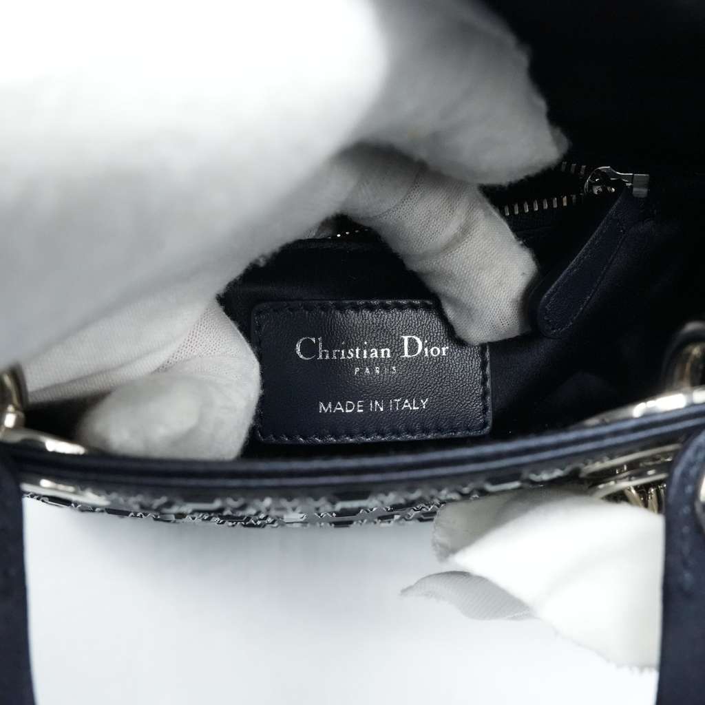 Dior Mini Lady Dior Bag Black Strass Cannage Satin M0500PRTC_M911 - Image 14