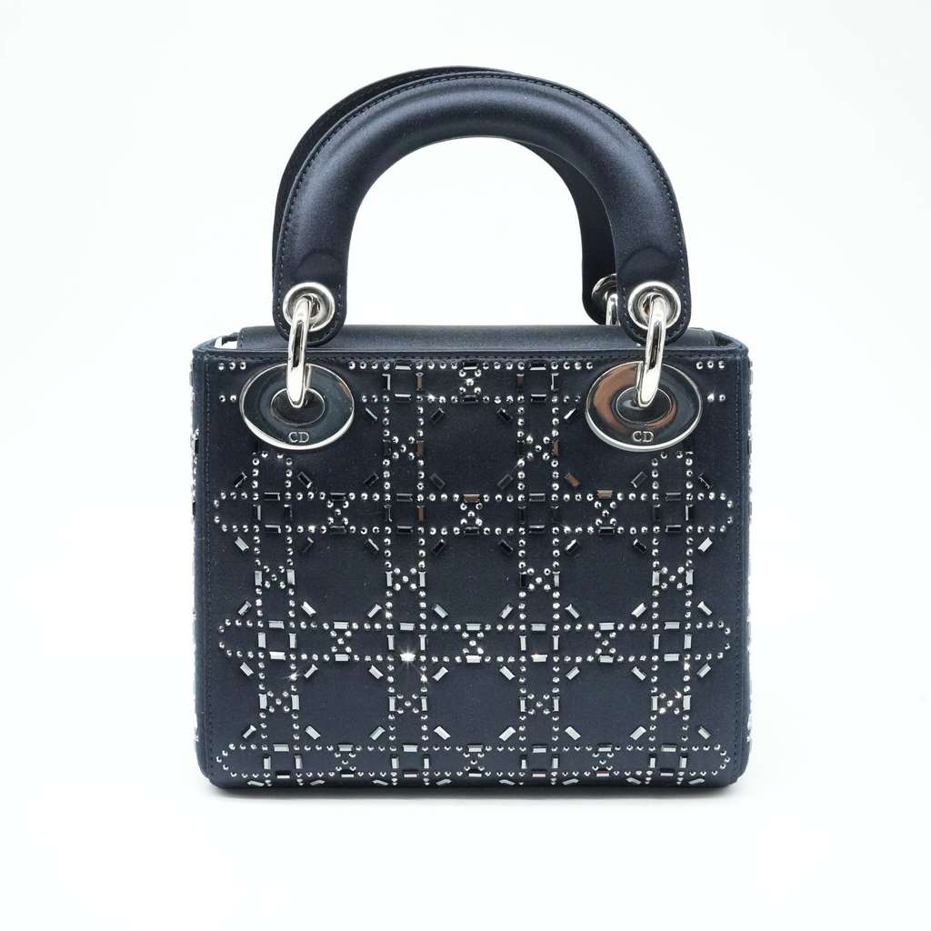 Dior Mini Lady Dior Bag Black Strass Cannage Satin M0500PRTC_M911 - Image 6