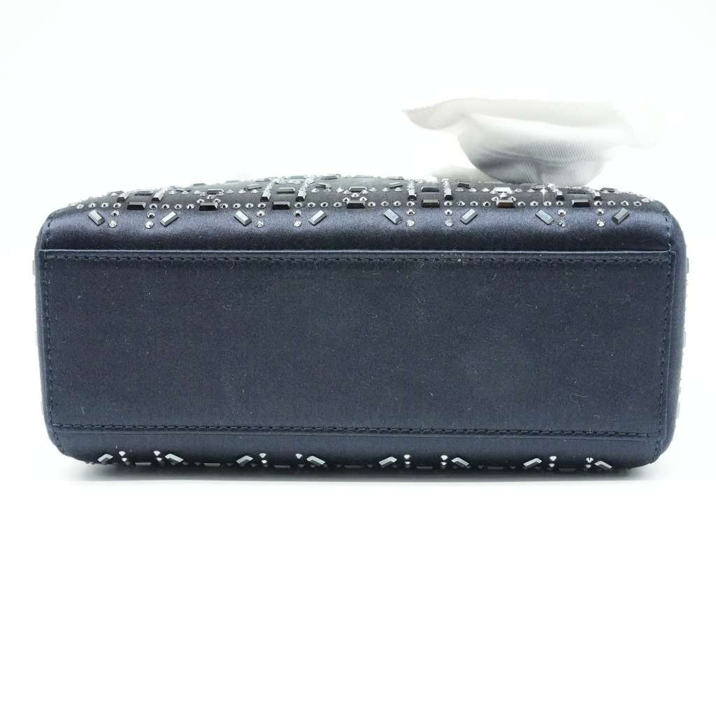 Dior Mini Lady Dior Bag Black Strass Cannage Satin M0500PRTC_M911 - Side view