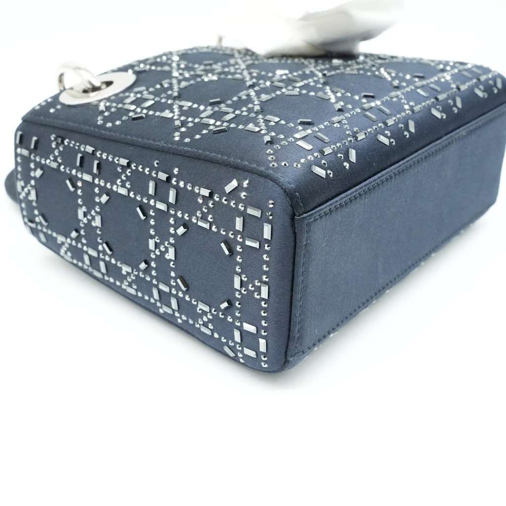 Dior Mini Lady Dior Bag Black Strass Cannage Satin M0500PRTC_M911 - Detail 1