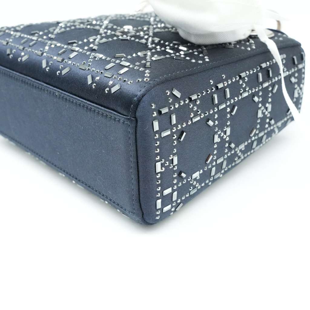 Dior Mini Lady Dior Bag Black Strass Cannage Satin M0500PRTC_M911 - Detail 2